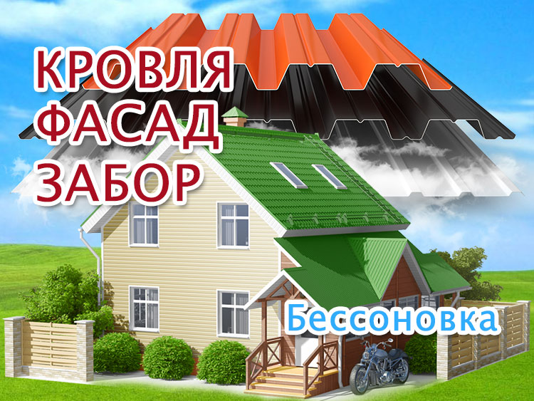 Ремонт крыши и фасада дома в Бессоновке, забор с воротами
